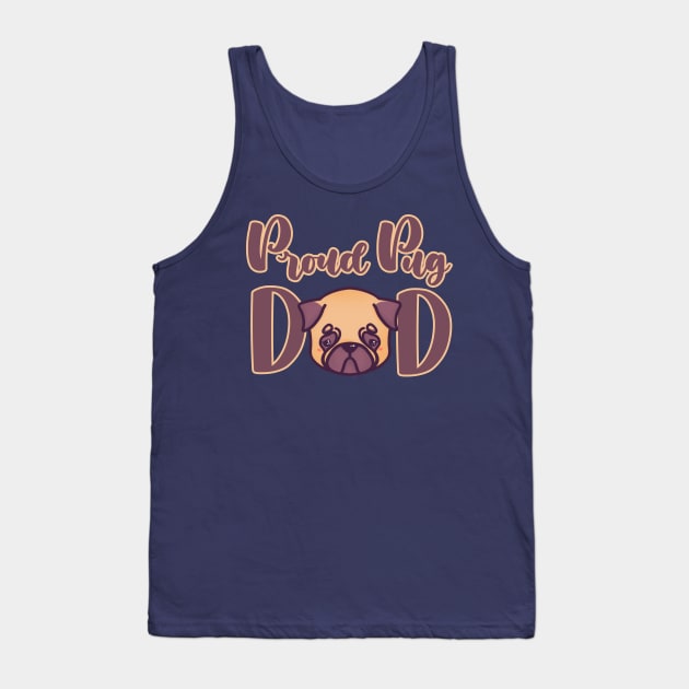 Proud Pug Dad kawaii cute adorable Tank Top by astronauticarte